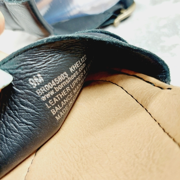 NEW Born Women’s Tahlia Ankle Strap Leather Buckle Black Sandals H649 - Picture 12 of 14